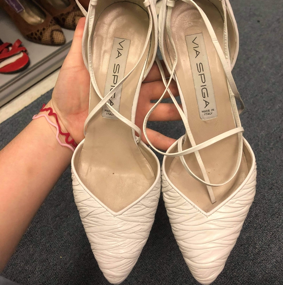 Vintage Via Spiga White Heels